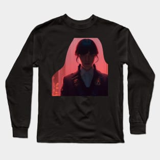 Wednesday Fanart Sticker Long Sleeve T-Shirt